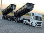 Miniatura Mercedes-Benz Arocs 3363 6x4 ClassicSpace com Rodotrem Basculante (Escala 1/24)
